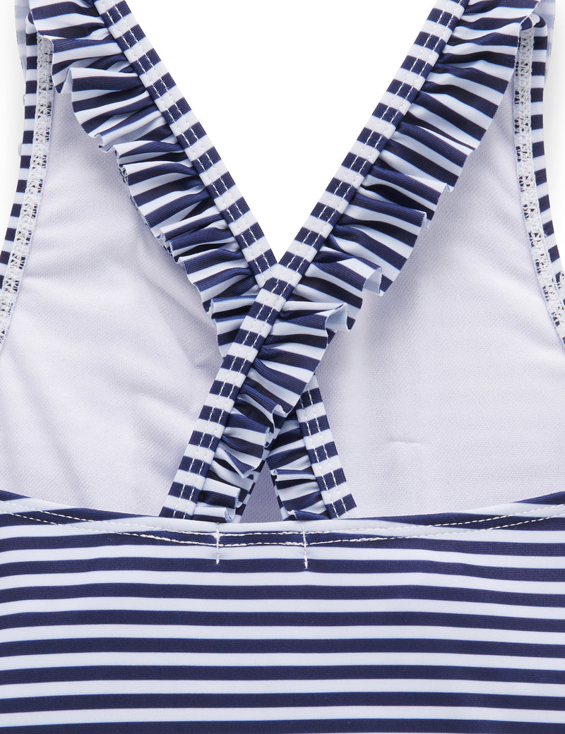 French Stripe one piece swimsuit