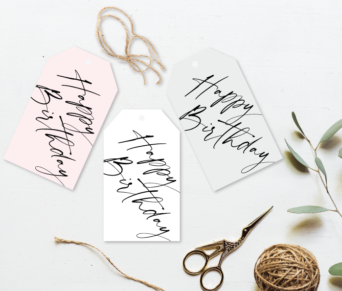 Happy Birthday Gift Tag - Signature Collection