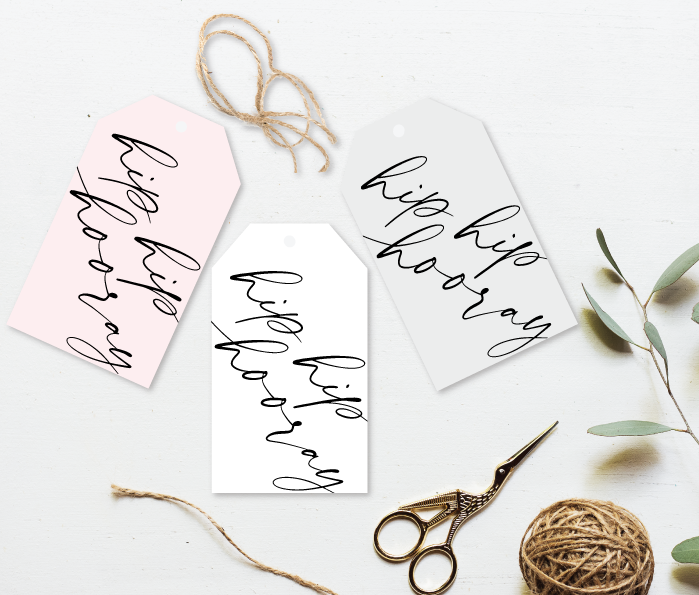 Hip Hip Hooray Gift Tag - Signature Collection