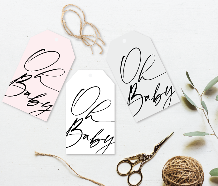 Oh Baby Gift Tag - Signature Collection