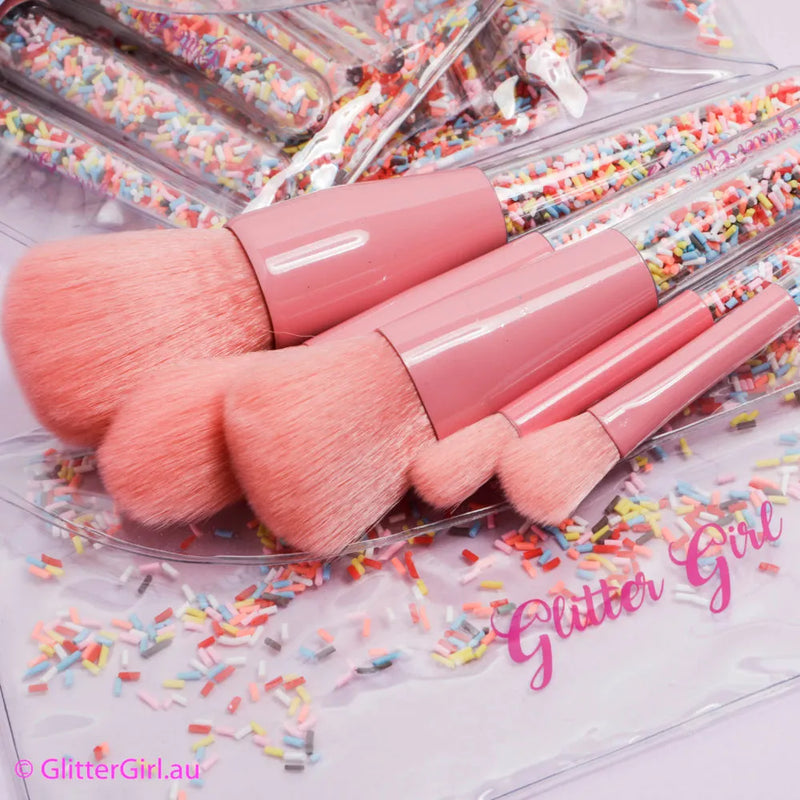 Unicorn Sparkle Make Up Brush Set - Pink