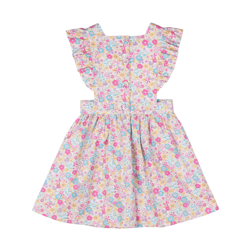 Cream Garden Floral Dress
