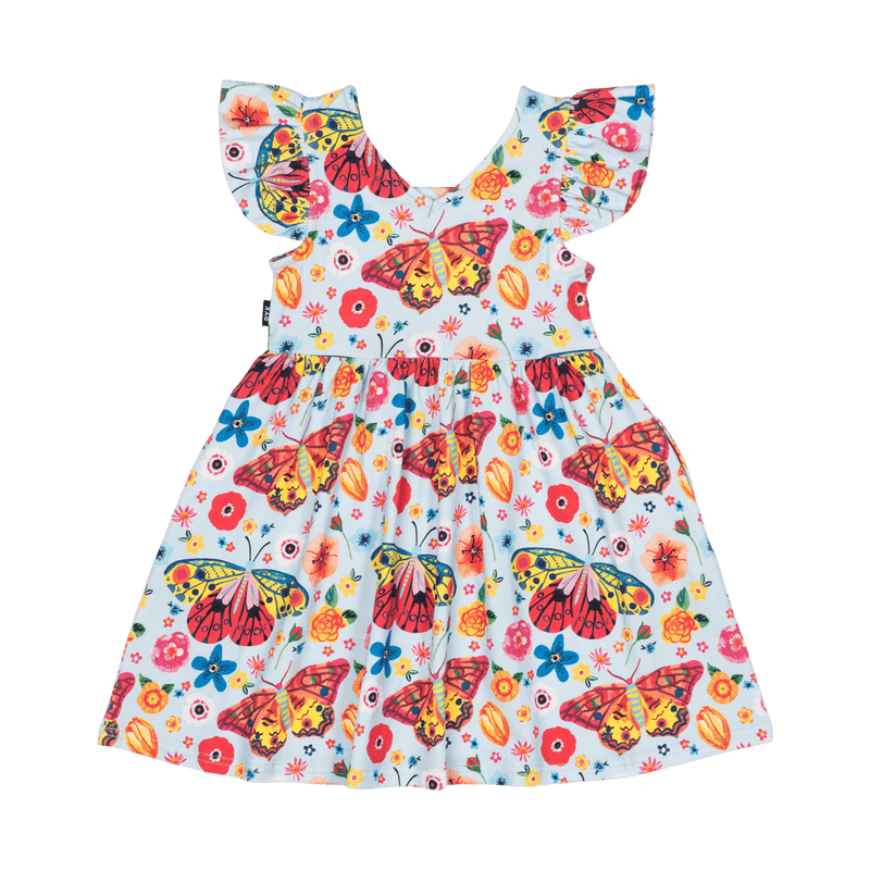 Butterflies Lola Dress with Shoulder Frills