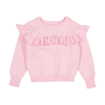 Light Pink Frill Knit Cardigan