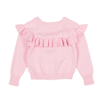Light Pink Frill Knit Cardigan