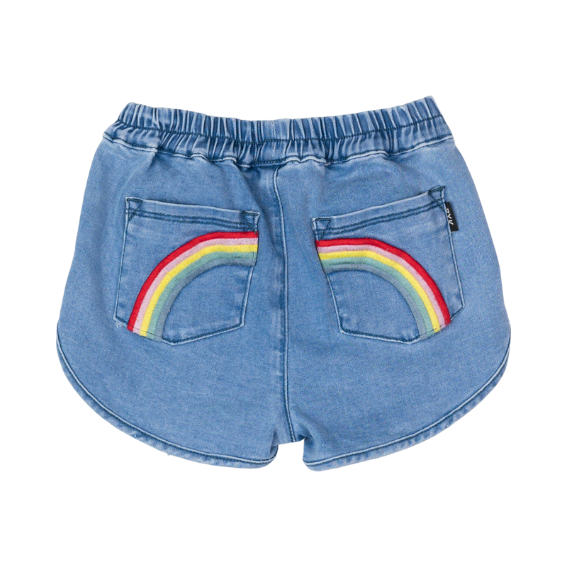 Rainbow sales jean shorts