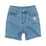 Washed Blue Denim Mum Shorts