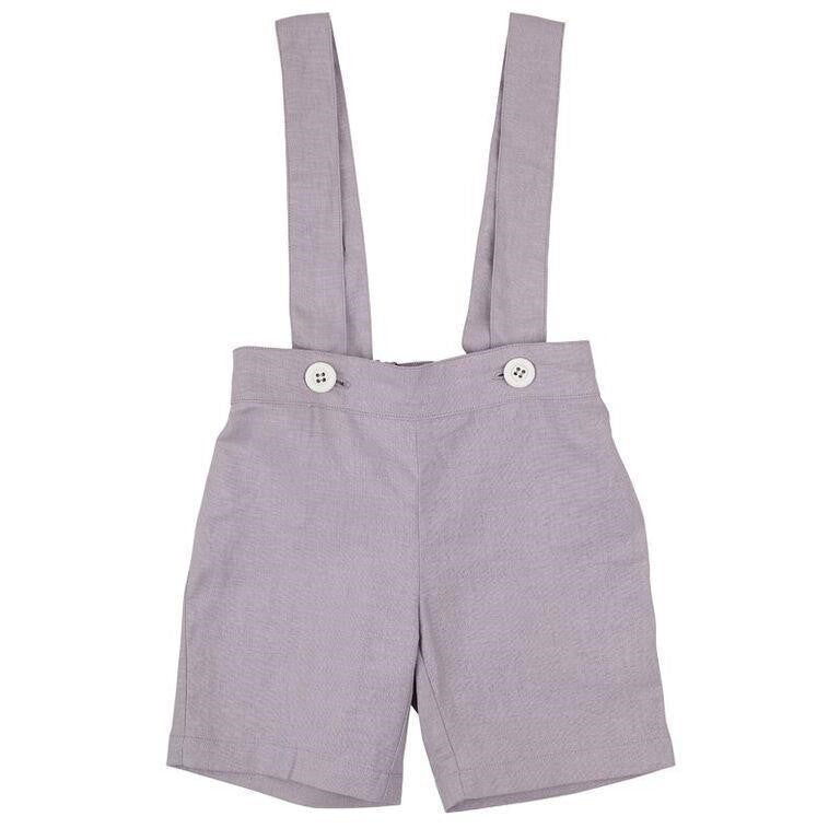 Toby Suspender Shorts - Grey