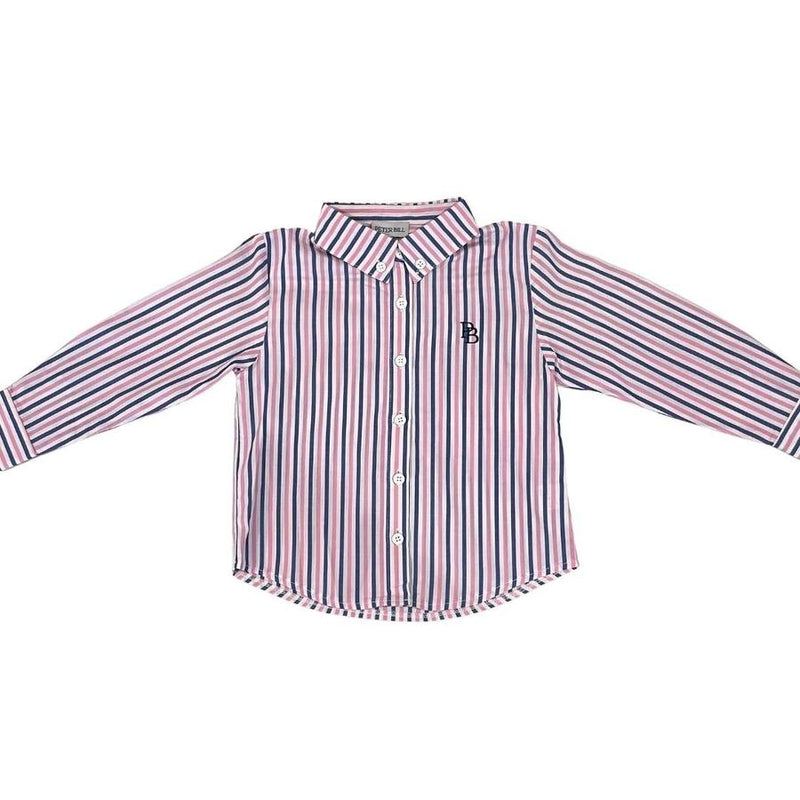 The Broughton Shirt - Pink and Blue Stripe
