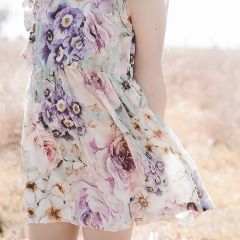Girls Florence Summer Dress - Bright Floral