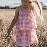 Girls Tiered Dress - Candy Pink
