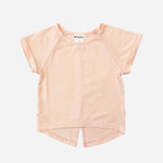 Split Back Top - Pale Peach