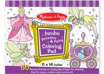 Jumbo Colouring Pad - Princess & Fairy