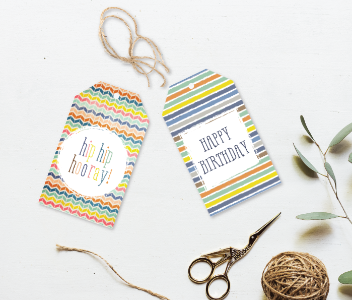 Patterns Party Gift Tag